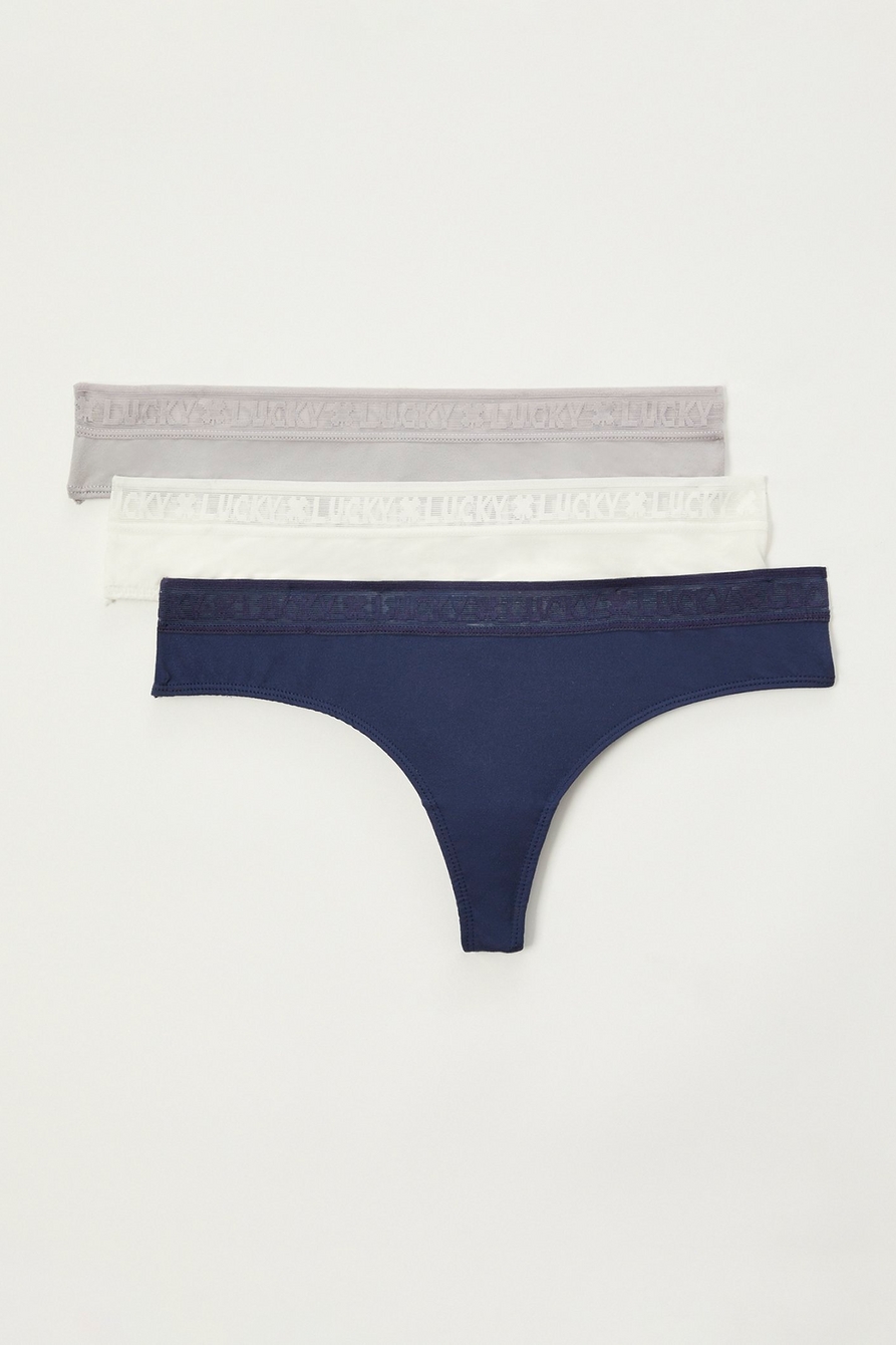 lucky logo thong 3 pk